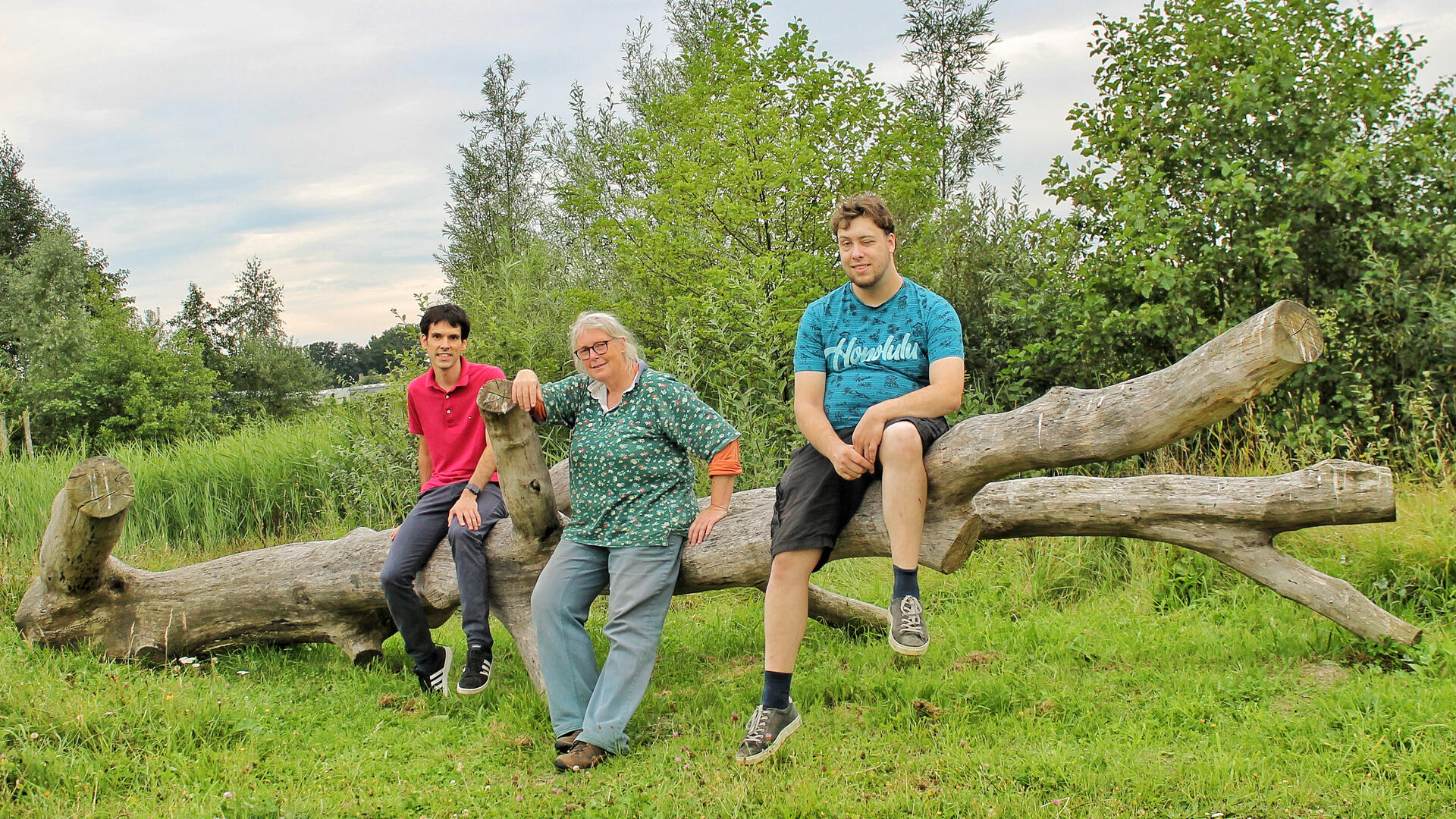 3 kandidaten op boomstam uden zuid