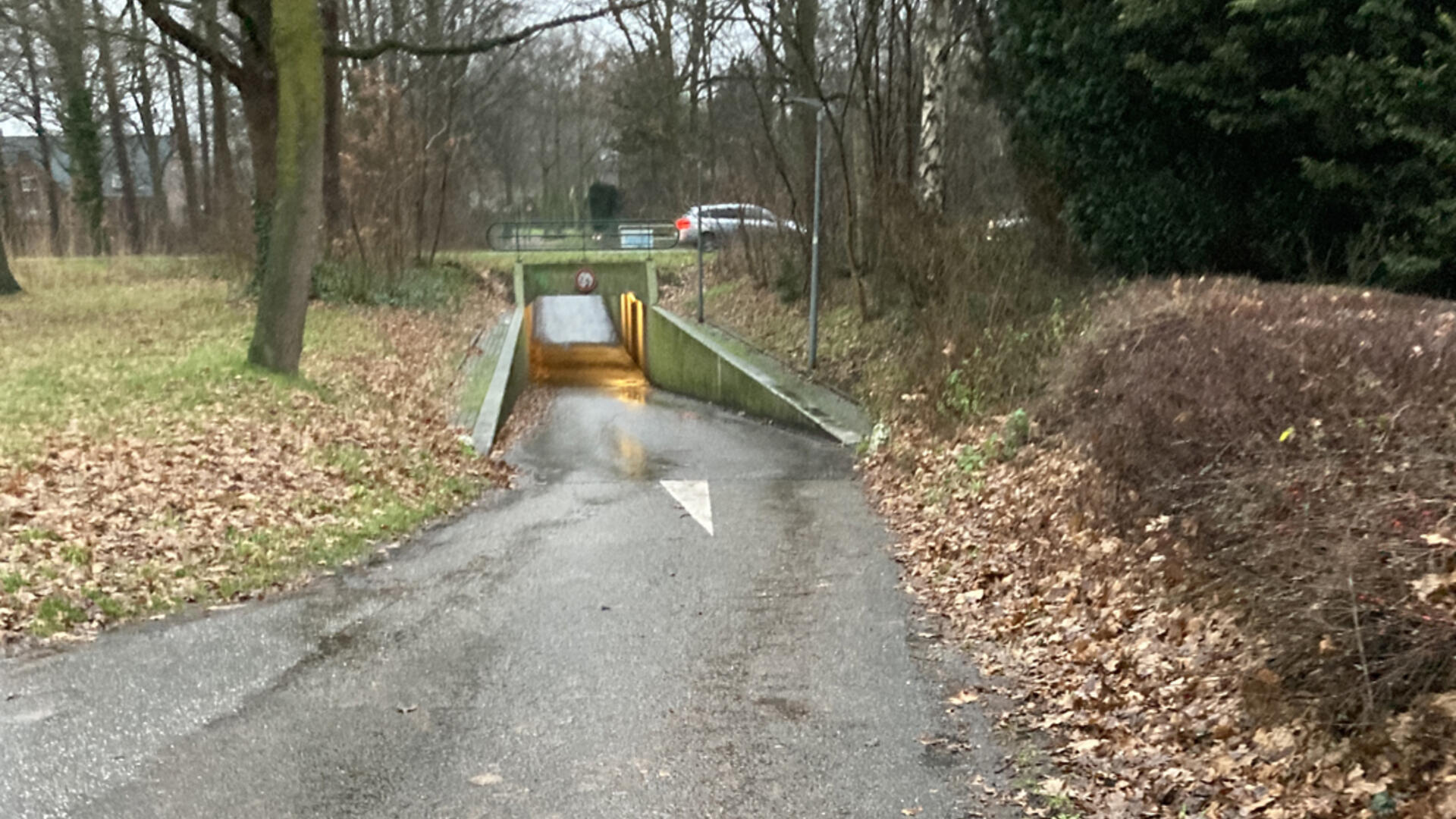 gevaarlijke fietstunnel